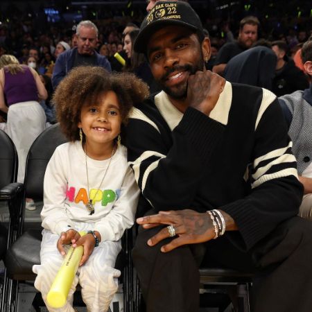 Azurie Elizabeth Irving and her father Kyrie Irving.